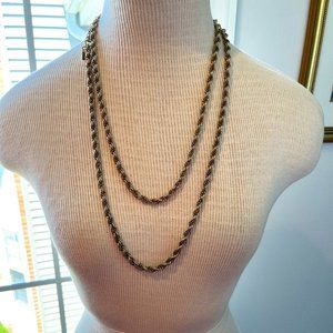 Monet brand gold-tone rope style necklace